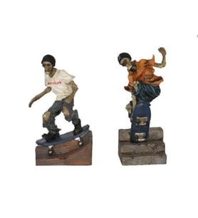 HEDİYELİK › KARIŞIK › İskelet Biblo QQC>>QQC 2LI KAYKAYLI İSKELET-6*6,5*14,2 CM.