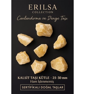 Sertifikalı Ham İşlenmemiş Bal Kalsit Taşı Kütle 25–30 mm Doğal – Canlandırma ve Denge Taşı (Çok Renkli)