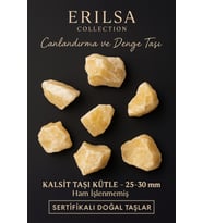 Sertifikalı Ham İşlenmemiş Bal Kalsit Taşı Kütle 25–30 mm Doğal – Canlandırma ve Denge Taşı (Çok Renkli)