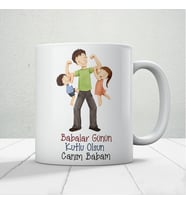 Canım Babam Baskılı Babalar Günü Kupa Bardak Kahve Kupa Bardak-9