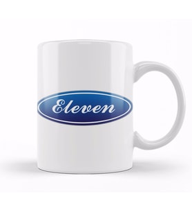Stranger Things Eleven Ford Logo Kupa Bardak Porselen