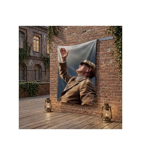 Göğe Bakan Atatürk.Atatürk Portresi poster Bayrak Raşel Kumaş 100x150 cm ATA73