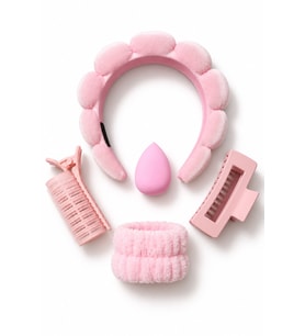 Abadok Dest Bubble Yumuşak Cilt Bakımı Spa Yüz Yıkama Makyaj Kadife Işıltılı Taç Bileklik Mandal Toka Kahkül Bigudi Beauty Blender Makyaj Süngeri