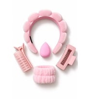 Abadok Dest Bubble Yumuşak Cilt Bakımı Spa Yüz Yıkama Makyaj Kadife Işıltılı Taç Bileklik Mandal Toka Kahkül Bigudi Beauty Blender Makyaj Süngeri