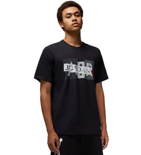 Nike Air Jordan M Brand Graphics SS Crew Grafik Baskılı Erkek Tişört Siyah