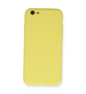 iPhone 6 Kılıf Nano İçi Kadife Silikon - Sarı