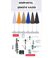 XXXXL Plaj Bahçe Kamp Şemsiye Kazığı  48 cm