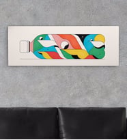 BK Gift Modern Soyut Tasarımlı Panorama Kanvas Tablo 150x50cm-19