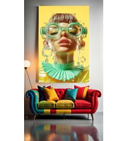 MODERN SANAT KARAKTER 2 Ev Duvar Salon Güzellik Salonu Ofis Dükkan Dekarasyon Kanvas Tablo (Çok Renkli)