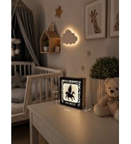 Kişiye Özel Işıklı Dekoratif Gece Lambası – Kanatlı At Tasarımlı