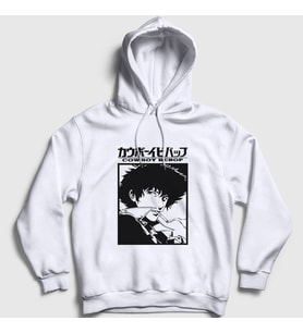 Presmono Unisex Beyaz Poster Anime Cowboy Bebop Kapüşonlu Sweatshirt 492650tt