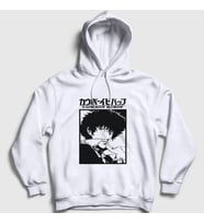 Presmono Unisex Beyaz Poster Anime Cowboy Bebop Kapüşonlu Sweatshirt 492650tt