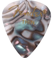 Fender 1980351757 Premium Celluloid 351 Shape Thin Gitar Penası (Abalone) Abalone Desen İnce Yapı ile Yumuşak Akor Geçişleri (12'li)
