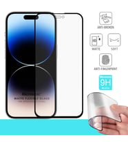 Microsonic Apple iPhone 14 Pro Seramik Matte Flexible Ekran Koruyucu Siyah