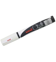Uni Chalk 1.8-2.5 mm Yuvarlak Uç Su Bazlı Sıvı Tebeşir Kalemi Beyaz 