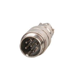 Ayt Mayk GX16-6 Pinli Metal Erkek Konnektör Jack Soket M16 16mm Çap Vida Dişli