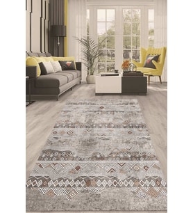 Dijital Kaymaz Taban Yıkanabilir Modern Renkli Salon Halısı Mutfak Halısı Yolluk ND-HT-703 (Çok Renkli)