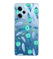 PrintiFy Xiaomi Redmi Note 12 Pro 5G ile Uyumlu 1mm Slim Fit Nazar Boncuğu 3 Baskılı Şeffaf  Kılıf