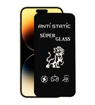 Apple Uyumlu   iPhone 14 Pro Anti Static Toz Tutmaz Çerçeveli Ekran Koruyucu Cam