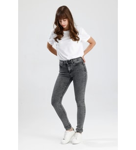 #KadınJean Kar Yıkama Gri Denim Skinny Fit Kesim Mira12 Rahat Kadın Jean Pantolon