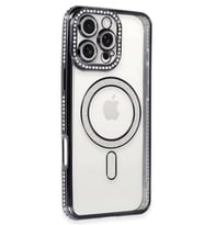 iPhone 16 Pro Max Kılıf Joke Simli Magneticsafe Kılıf - Gri