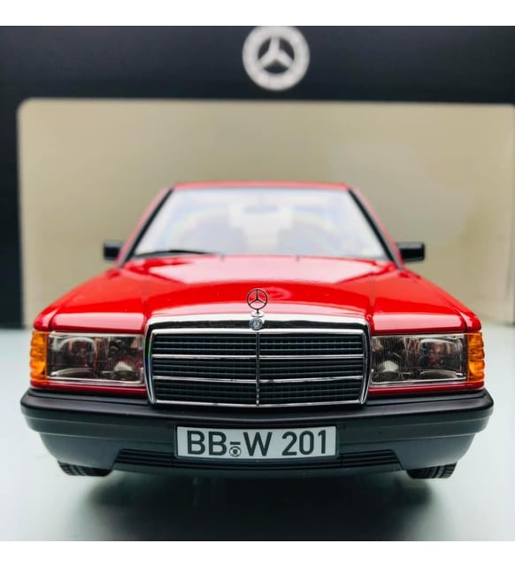 1982 - 88 Mercedes Benz 190e (w201) Trafik Kırmızı 1:18 Norev Marka