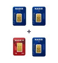Nadir Gold 24 Ayar 8,5 Gram Külçe Altın (3 Adet 2,5 Gram Külçe Altın + 1 Adet 1 Gram Külçe Altın )