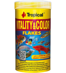 Vitality Color Flakes Tropikal Balıklar İçin Renklendirici Pul Balık Yemi 250 Ml 60gr