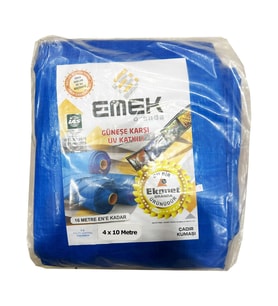 Emek Çadır Kumaşı Branda Tente UV Güneşlik Gölgelik Koruma Yağmur Su Geçirmez - 4x10 Metre - 1 Paket