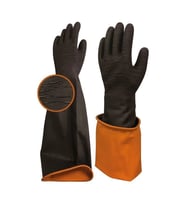 Mey İthalat® Beybi H2 45Ext Korun Tırtıklı Uzun Siyah Eldiven No:11