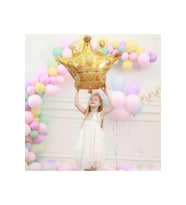 Kraliçe Balon Set , Taç Gold Folyo Balon Ve Karışık Makaron Balon Set