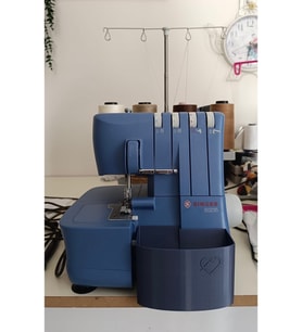 Singer Overlok Makinesi S0235 - S0230 Için Çöp Kutusu Atık Fire Kabı Mavi