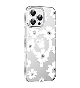 İphone 16 Floral Magsafe Kapak - Beyaz
