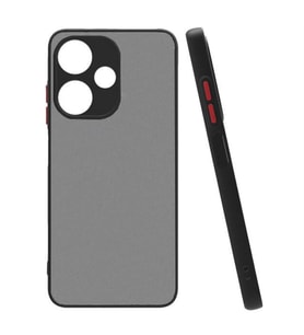 Coverzone infinix Hot 30i ile uyumlu K?l?f Hux Kapak ??k ve Dekoratif Model Toz Kir ve Darbelere Kar?? Koruma Y�kseltilmi? Kenarlar ile Ekstra Koruma Siyah