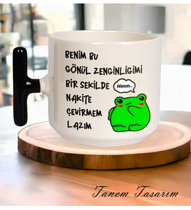 Tanem Nakite Çevirmem Lazım Tasarımlı Baskılı T Kupa Bardak
