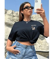 Believe In Yourself Baskılı Tasarım Tshirt (Lacivert)