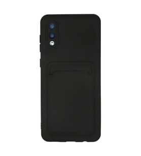 Samsung Galaxy A02 Kılıf Kelvin Kartvizitli Silikon - Siyah
