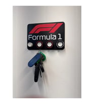 Formula 1 Logolu Tekerlek Tasarımlı Duvara Monteli Anahtarlık Askılığı