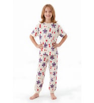 Kız Çocuk %100 Pamuk Pijama Takımı 3-13 Yaş 12713IS MODANINO