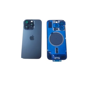 Uyumlu İphone 16 Pro Arka Kapak Kamera Camlı Full ( Pil Kapağı ) Cam - Siyah