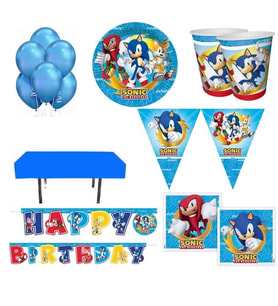 8 Kişilik Sonic Full Erkek Doğum Günü Süsleri-