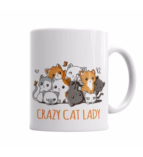 Crazy Cat Lady Kedi Kupa Bardak Porselen