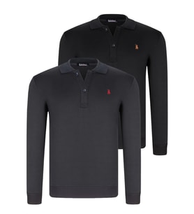 İKİLİ SET V4007 DEWBERRY ERKEK SWEATSHIRT-SİYAH-LACİVERT