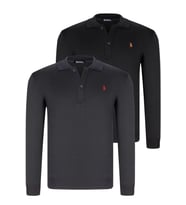 İKİLİ SET V4007 DEWBERRY ERKEK SWEATSHIRT-SİYAH-LACİVERT