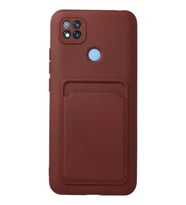 Redmi 9C Kılıf Kelvin Kartvizitli Silikon - Bordo