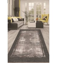 Dijital Kaymaz Taban Yıkanabilir Modern Renkli Salon Halısı Mutfak Halısı Yolluk ND-HT-356 (Antrasit)