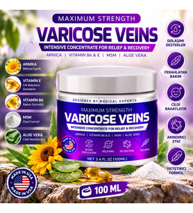 Varicose Veins 100 ML Arnika Aloe Vera ve Vitamin E İçerikli Bacak Bakım Kremi