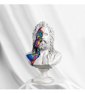 Zeus 'Cubic' Dekoratif Heykel, Pop Art Roma Yunan Heykelleri