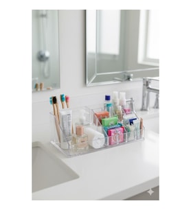 Şeffaf Akrilik Banyo Kozmetik Düzenleyici Organizer 13x22x8 cm