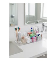 Şeffaf Akrilik Banyo Kozmetik Düzenleyici Organizer 13x22x8 cm